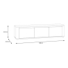 Mobile TV Da Terra 3 Ante 170x40x40 Design Moderno Lehman Sabbia