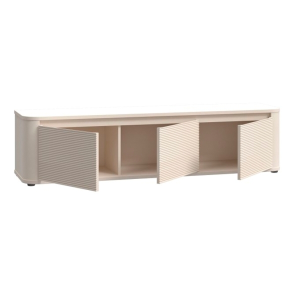 Mobile TV Da Terra 3 Ante 170x40x40 Design Moderno Lehman Sabbia