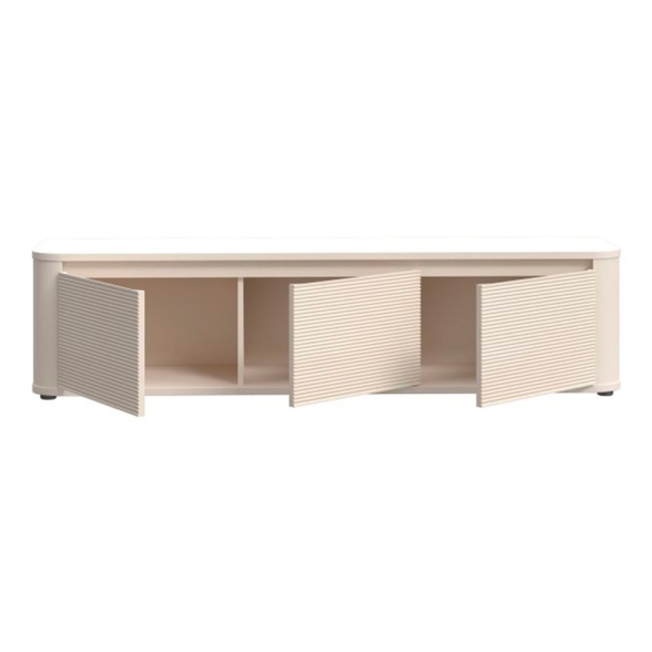 Mobile TV Da Terra 3 Ante 170x40x40 Design Moderno Lehman Sabbia