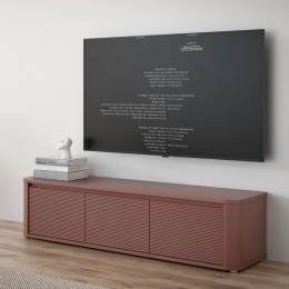 Mobile TV Da Terra 3 Ante 170x40x40 Design Moderno Lehman Terracotta