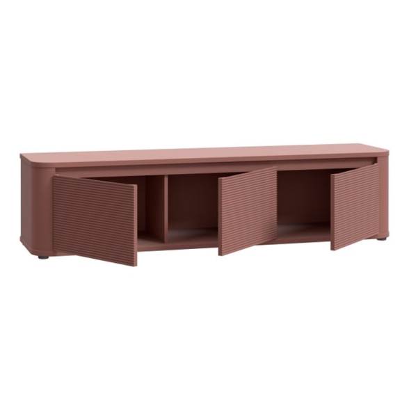 Mobile TV Da Terra 3 Ante 170x40x40 Design Moderno Lehman Terracotta