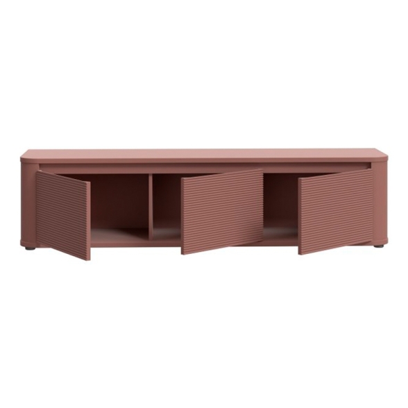 Mobile TV Da Terra 3 Ante 170x40x40 Design Moderno Lehman Terracotta