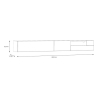 Mobile TV Sospeso 270x40x32h Con Vano Decoder Lewis Rovere E Grigio Chiaro
