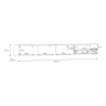 Mobile TV Sospeso 270x40x32h Con Vano Decoder Lewis Rovere E Grigio Chiaro