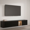 Mobile TV Sospeso 3 Ante 215x40x40 Con Vano A Giorno Lehman Rovere Scuro