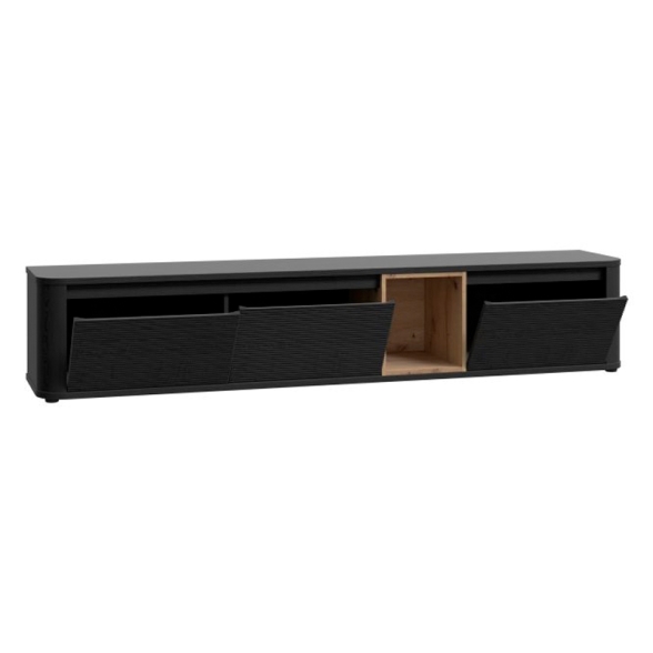 Mobile TV Sospeso 3 Ante 215x40x40 Con Vano A Giorno Lehman Rovere Scuro