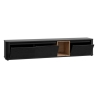 Mobile TV Sospeso 3 Ante 215x40x40 Con Vano A Giorno Lehman Rovere Scuro