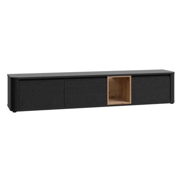 Mobile TV Sospeso 3 Ante 215x40x40 Con Vano A Giorno Lehman Rovere Scuro