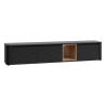 Mobile TV Sospeso 3 Ante 215x40x40 Con Vano A Giorno Lehman Rovere Scuro
