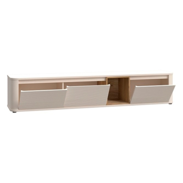 Mobile TV Sospeso 3 Ante 215x40x40 Con Vano A Giorno Lehman Sabbia