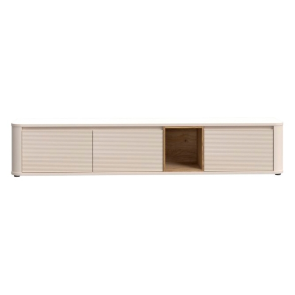 Mobile TV Sospeso 3 Ante 215x40x40 Con Vano A Giorno Lehman Sabbia