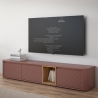 Mobile TV Sospeso 3 Ante 215x40x40 Con Vano A Giorno Lehman Terracotta