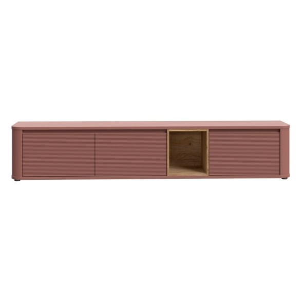 Mobile TV Sospeso 3 Ante 215x40x40 Con Vano A Giorno Lehman Terracotta