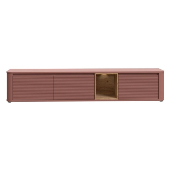 Mobile TV Sospeso 3 Ante 215x40x40 Con Vano A Giorno Lehman Terracotta