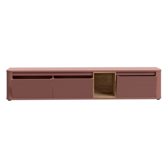 Mobile TV Sospeso 3 Ante 215x40x40 Con Vano A Giorno Lehman Terracotta
