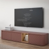 Mobile TV Sospeso 3 Ante 215x40x40 Con Vano A Giorno Lehman Terracotta