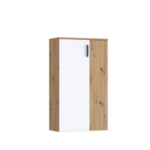 Scarpiera 6 Ripiani 2 Ante 70x34x120h 18 Paia Nube Bianco E Rovere Artisan