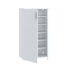 Scarpiera 6 Ripiani 2 Ante 70x34x120h 18 Paia Nube Bianco Opaco