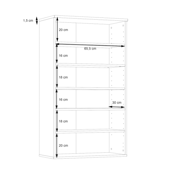 Scarpiera 6 Ripiani 2 Ante 70x34x120h 18 Paia Nube Bianco Opaco