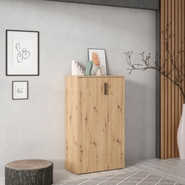 Scarpiera 6 Ripiani 2 Ante 70x34x120h 18 Paia Nube Rovere Artisan