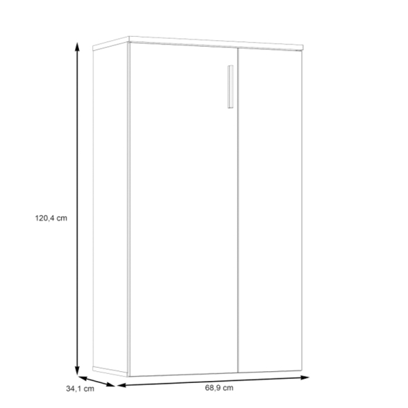 Scarpiera 6 Ripiani 2 Ante 70x34x120h 18 Paia Nube Rovere Invecchiato E Grigio Scuro