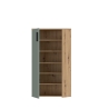 Scarpiera 6 Ripiani 2 Ante 70x34x120h 18 Paia Nube Verde Salvia Rovere Artisan