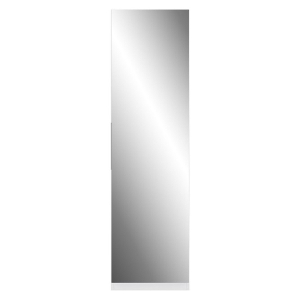 Scarpiera Alta Con Specchio 1 Anta 50x20x180 h Runa Bianco Opaco