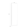 Scarpiera Alta Con Specchio 1 Anta 50x20x180 h Runa Rovere Sabbia