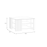 Tavolino Basso Da Salotto 80x80 Con Doghe Kave Rovere Mauvella E Nero