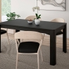 Tavolo Allungabile 90x160-206 Cm Da Arredo Interno Lehman Rovere Nero