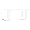 Tavolo Allungabile 90x160-206 Cm Da Arredo Interno Lehman Sabbia