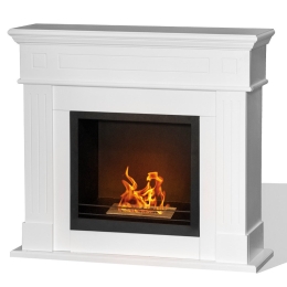 Camino a bioetanolo da terra Cambridge con cornice Bianco 110x37x102h  