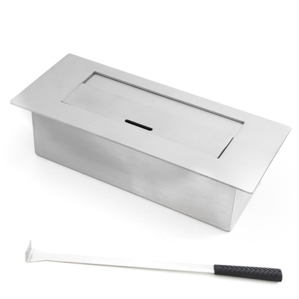 Camino a bioetanolo da terra Cambridge con cornice Bianco 110x37x102h  