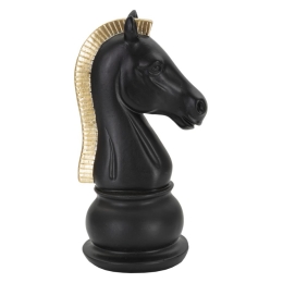 Cavallo Nero E Oro Cm 10,5X8,5X19