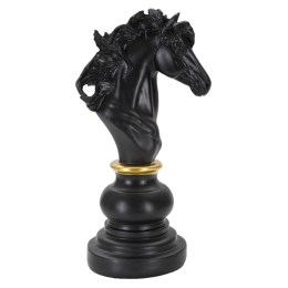 Cavallo Nero E Oro Cm 14X11X27