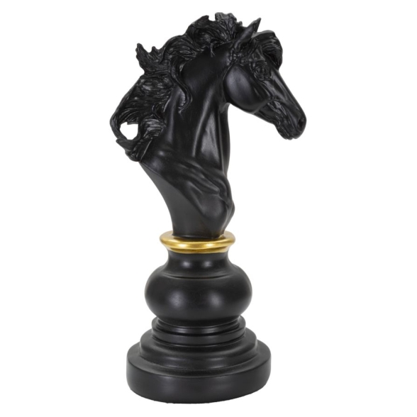 Cavallo Nero E Oro Cm 14X11X27