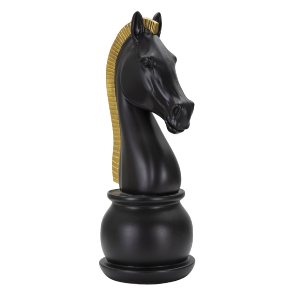 Cavallo Nero E Oro Cm Ø 18,5X50