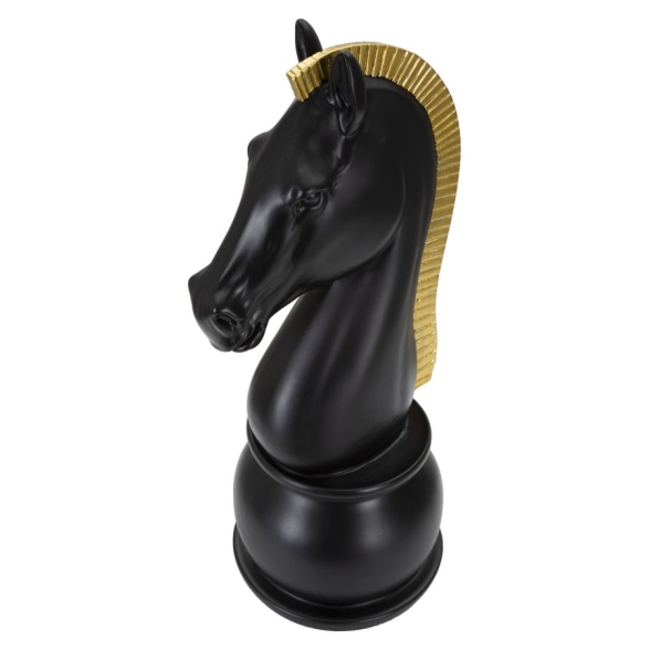 Cavallo Nero E Oro Cm Ø 18,5X50
