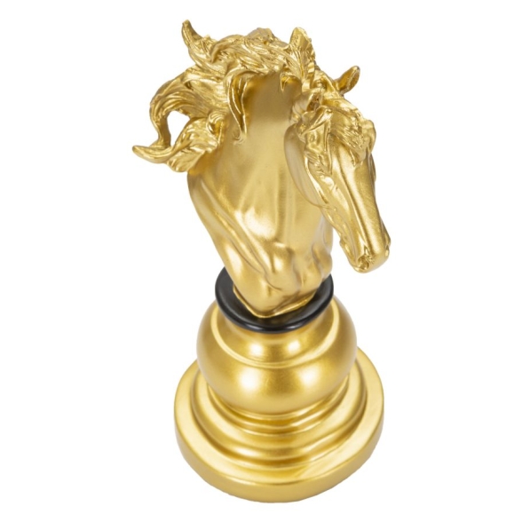 Cavallo Oro E Nero Cm 14X11X27