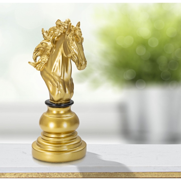 Cavallo Oro E Nero Cm 14X11X27