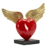 Cuore Con Ali Porta Candele Cm 36,5X14X30,5