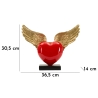 Cuore Con Ali Porta Candele Cm 36,5X14X30,5