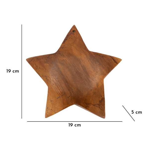 Decorazione Bintang Da App.In Teak Ric. Cmø19X5 Min2
