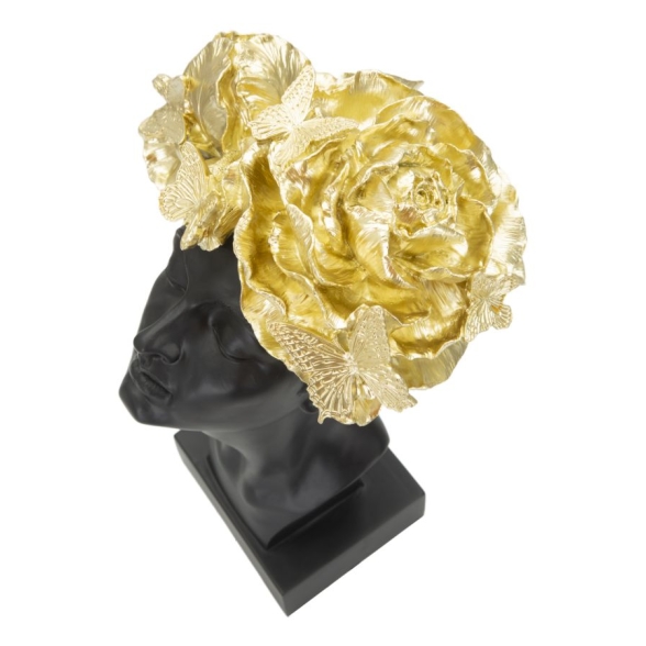 Donna Con Farlalle In Testa Cm 21X20X36,5