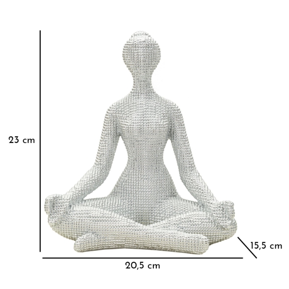 Donnina Yoga Silver Cm 20,5X15,5X23