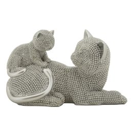 Gatto Sparky Con Cucciolo Cm 19X9X13