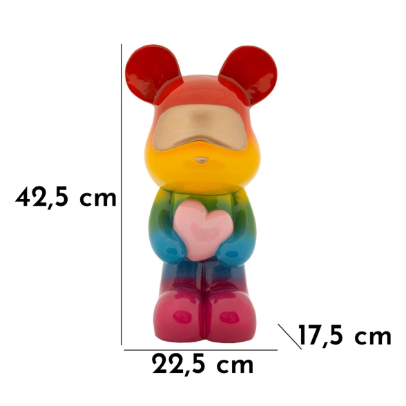 Orsetto Rainbow In Piedi Cm 22,50X17,5X42,5