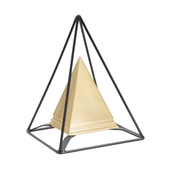 Piramide Gold Con Ferro Cm 15X15X21 