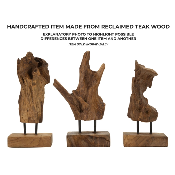 Scultura Akar In Teak Ric, Cm 20X11X34 Min 2