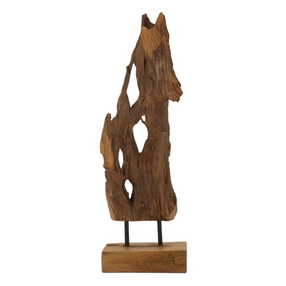 Scultura Akar In Teak Riciclato Cm 18X13X55